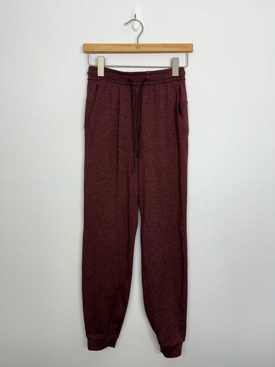 lululemon athletica Pants - 7: Lululemon Soft Jersey Classic-Fit Mid-Rise Jogger Garnet Red Merlot Sz 2 29”